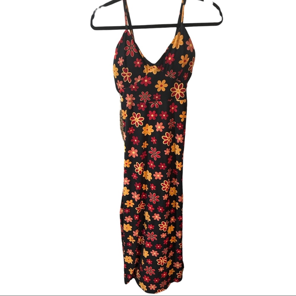 J for Justify | retro fall color floral print maxi dress